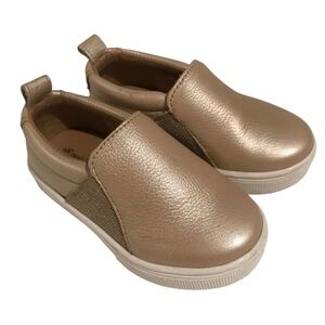 Freshly Picked Gold Leather Slip-On Sneakers Girls Size 6